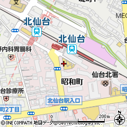 北仙台駅前郵便局周辺の地図