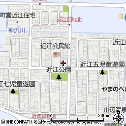 山辺町役場　近江公民館周辺の地図