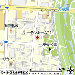 カーテンホーム２１山形店周辺の地図