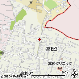 宮城県仙台市青葉区高松3丁目8周辺の地図