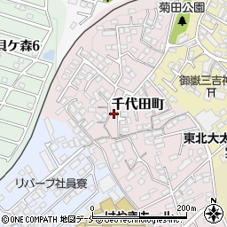 宮城県仙台市青葉区千代田町周辺の地図