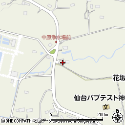 宮城県仙台市青葉区芋沢花坂上野原周辺の地図