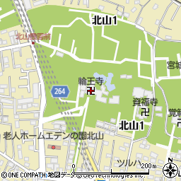 輪王寺周辺の地図