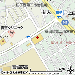 七十七銀行ヤマザワ田子店 ＡＴＭ周辺の地図