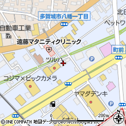 喜久水庵 多賀城本店周辺の地図
