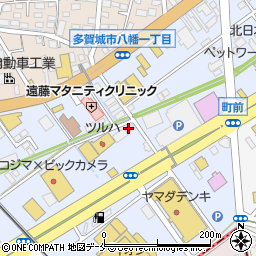 博多もつ鍋 もつ焼 まるも多賀城店周辺の地図