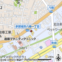 半田屋 多賀城店周辺の地図