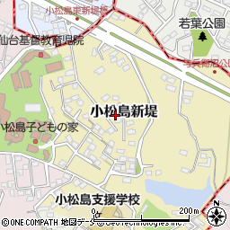 宮城県仙台市青葉区小松島新堤周辺の地図