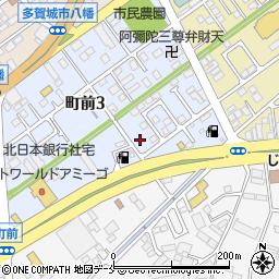 タイムズ多賀城町前駐車場周辺の地図