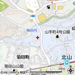タイムズ仙台山手町第２駐車場周辺の地図