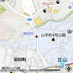 リパーク仙台北山駅前駐車場周辺の地図