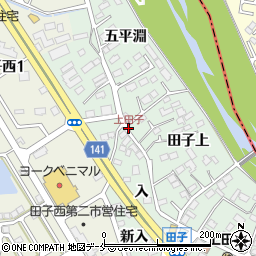 上田子周辺の地図