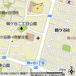 仙台鶴ケ谷郵便局周辺の地図