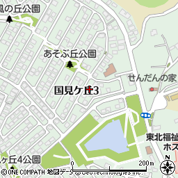 宮城県仙台市青葉区国見ケ丘周辺の地図