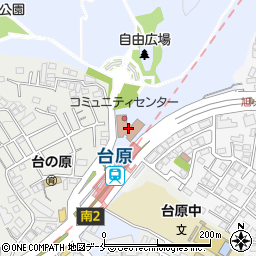 仙台市台原老人福祉センター周辺の地図