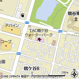 ＴＡＣ鶴ケ谷ウォーターパーク（仙台市鶴ケ谷温水プール）周辺の地図