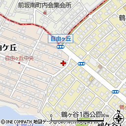 仙台自由ケ丘郵便局周辺の地図
