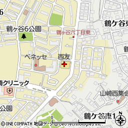 西友鶴ヶ谷店周辺の地図