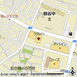 ツルハドラッグ仙台鶴ヶ谷店周辺の地図