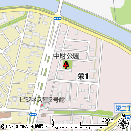 中財公園周辺の地図