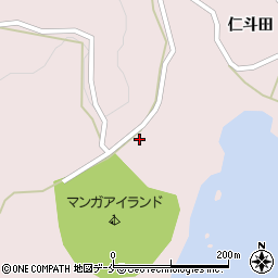 宮城県石巻市田代浜敷島周辺の地図