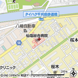 仙塩総合病院周辺の地図