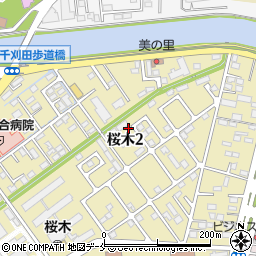 上谷地岸公園周辺の地図