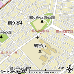 仙台市　鶴ケ谷西児童館周辺の地図