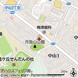 仙台市　中山市民センター周辺の地図