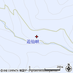 遊仙峡周辺の地図