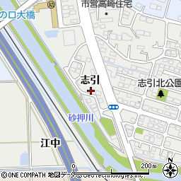 宮城県多賀城市東田中志引周辺の地図