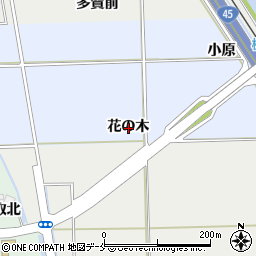 宮城県多賀城市高崎花の木周辺の地図
