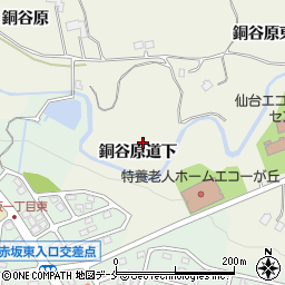 宮城県仙台市青葉区芋沢銅谷原道下周辺の地図