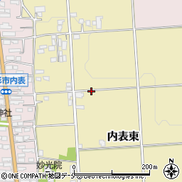 山形県山形市内表東周辺の地図