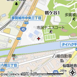 宮城県多賀城市鶴ケ谷1丁目周辺の地図