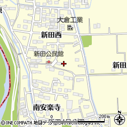 宮城県多賀城市新田北安楽寺周辺の地図