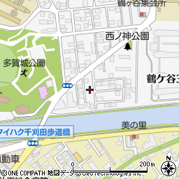 宮城県多賀城市鶴ケ谷3丁目3周辺の地図