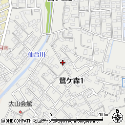 宮城県仙台市青葉区鷺ケ森周辺の地図