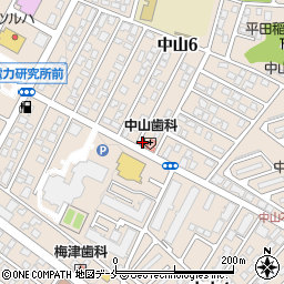 仙台中山郵便局 ＡＴＭ周辺の地図
