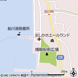 鮎川港周辺の地図