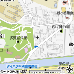 宮城県多賀城市鶴ケ谷2丁目1周辺の地図