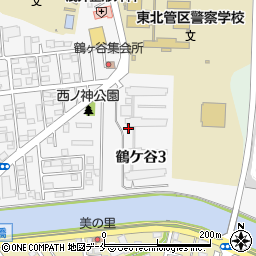 宮城県多賀城市鶴ケ谷3丁目周辺の地図