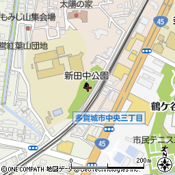 新田中公園周辺の地図