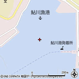 鮎川港周辺の地図