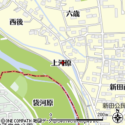 宮城県多賀城市新田上河原周辺の地図