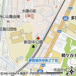 新田中公園トイレ周辺の地図