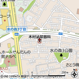 宮城県仙台市青葉区水の森周辺の地図