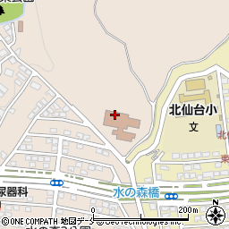 仙台市役所　青葉区児童館水の森児童館周辺の地図
