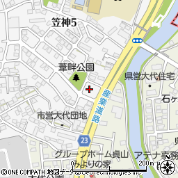 株式会社塩釜商会　多賀城笠神給油所周辺の地図