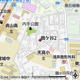 宮城県多賀城市鶴ケ谷2丁目25周辺の地図